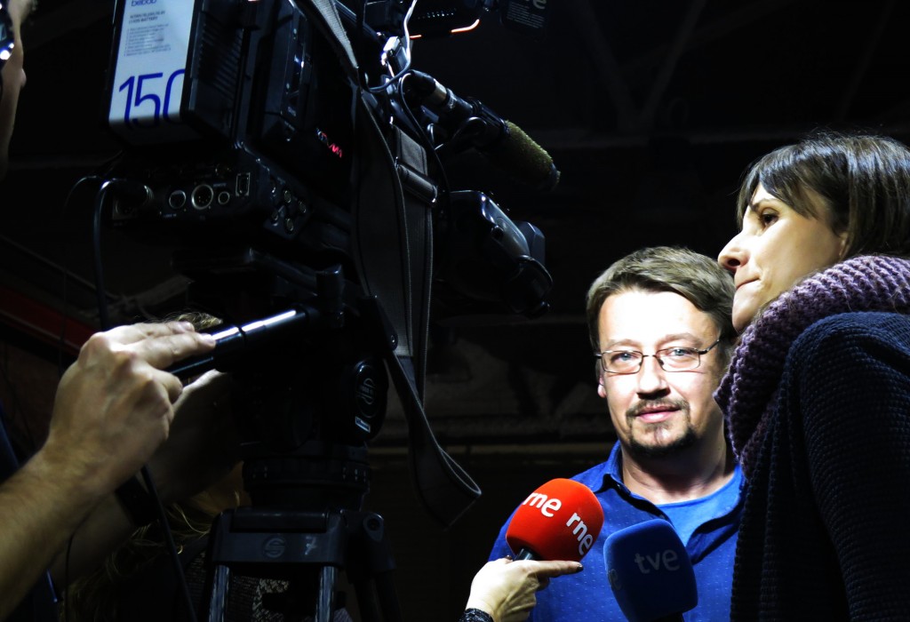 Xavier Domènech da una entrevista