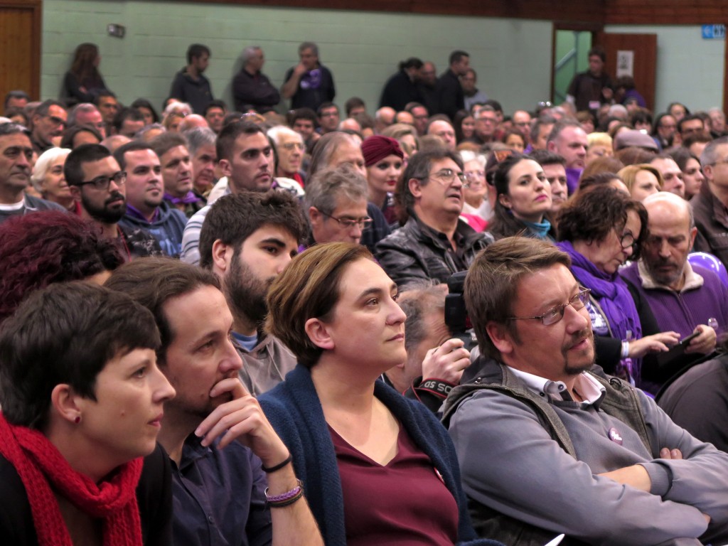 Ada colau, Xavier Domènech y Pablo Iglesias