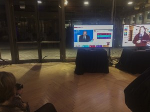 Jorge Fernández Díaz cabeza de lista haciendo su declaracion sobre los resultados desde Madrid