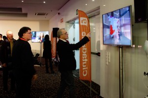 El escrutinia en vivo en una sede improvisional de Ciudadanos. Foto: Mel Lopez.