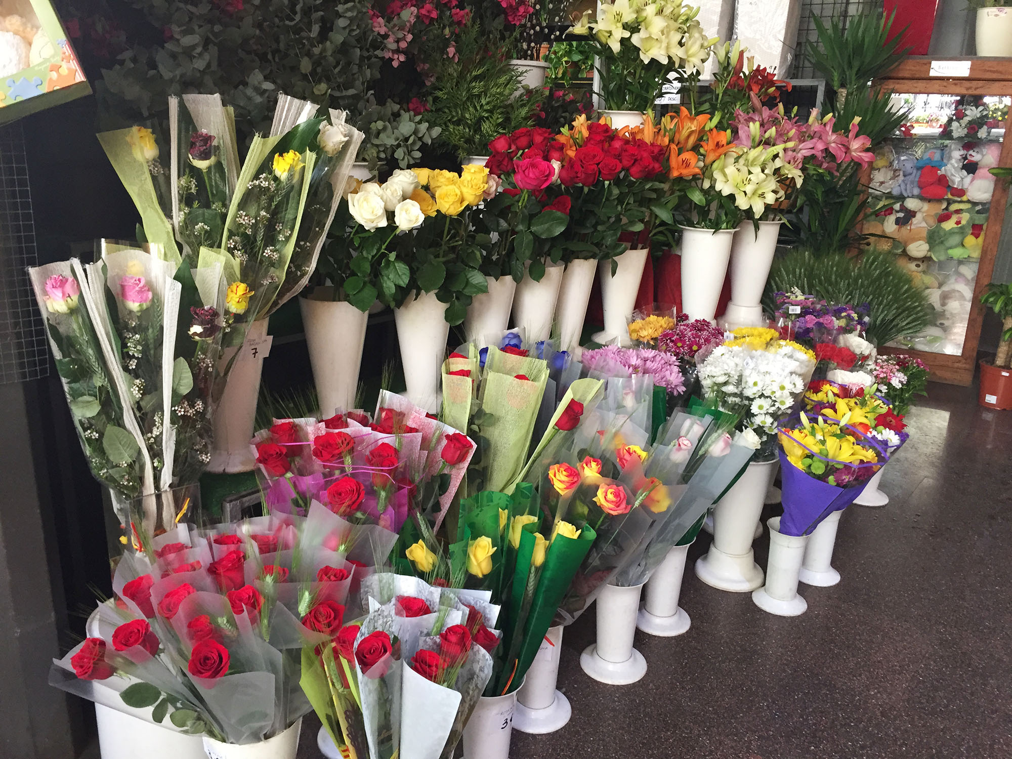 Variedad de colores de rosas para el 23 de abril
